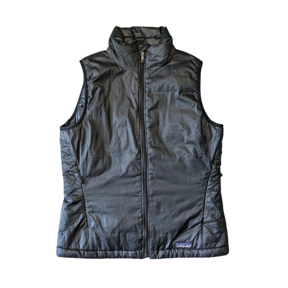 Vintage Patagonia Black Full Zip Up Vest Size Small Puffer Pockets 84006F7